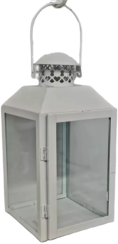 KYNTTILÄLYHTY METALLIA VALKOINEN - Kynttilälyhdyt - 6438159605243 - 1