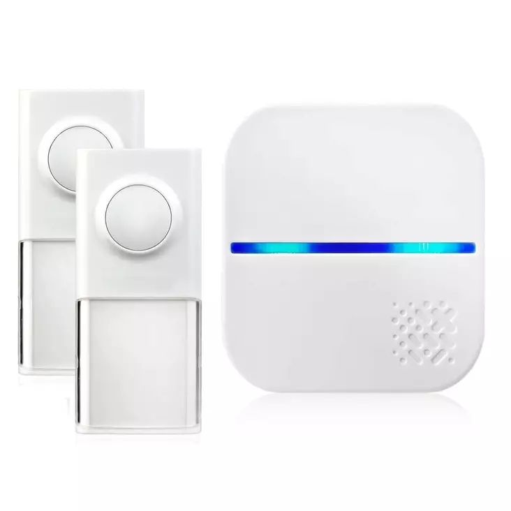 LANGATON OVIKELLO + 2 LÄHETIN - Ovikellot ja turvalukot - 6438152080993 - 1