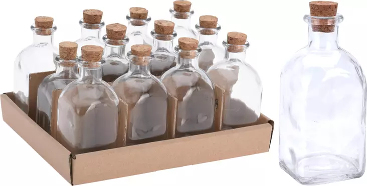 Lasipullo 120 ml korkilla - Säilöntäpurkit, pullot ja tarvikkeet - 8719987411793 - 1