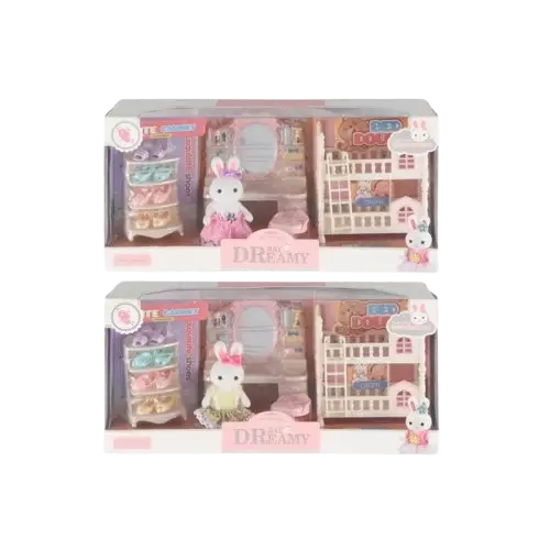 Leikkisetti pupu ja pukeutumishuone - Sisäleikit - 6410416399133 - 1