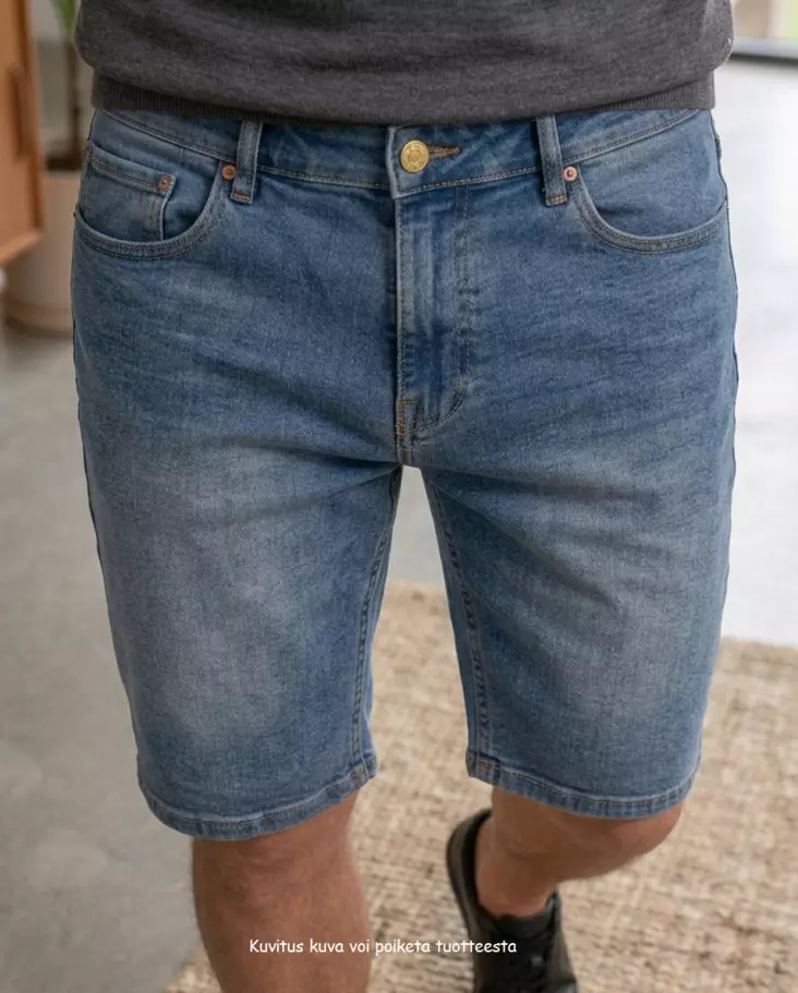 M. Lycra farkku Shortsi 2XL denim - Miesten shortsit - 6419285668883 - 1