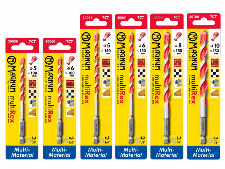 Magnum MultiRex monimateriaaliporanterä 5–10 mm – puulle, laatalle, tiilelle ja metallille - Kiviporanterät - 0000000007273 - 1
