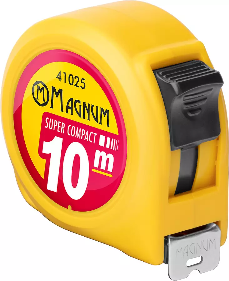 Magnum Super Compact rullamitta 10 m / 25 mm – kompakti ja kestävä mitta - Mittanauhat - 6418868410253 - 1