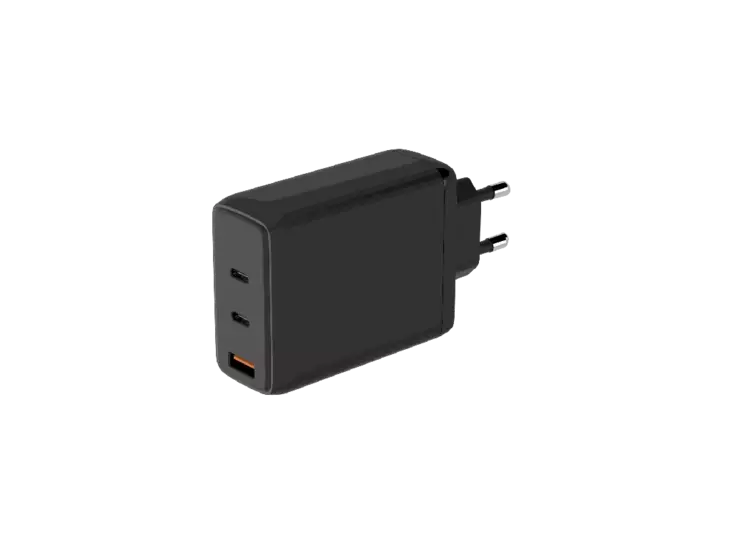 Mobia verkkovirtalaturi GaN, USB-C PD 100W + 65W + 1 x USB 30W, Max. 100W - Laturit - 6430076523273 - 1