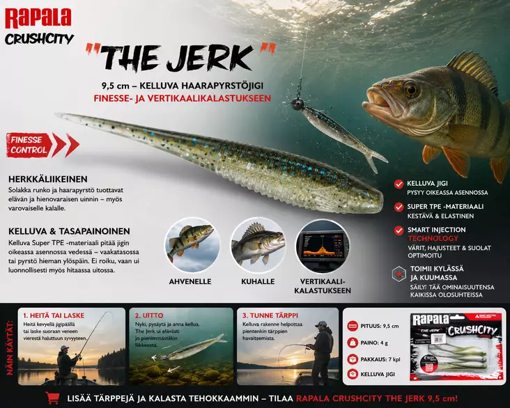 Rapala CrushCity The Jerk 9,5 cm - Jigit ja jigipäät - 0000000007183 - 1