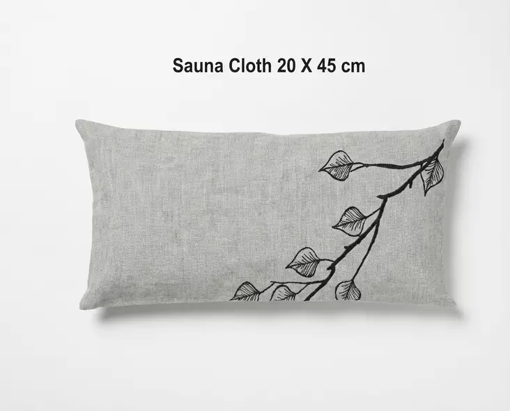 Saunatyyny harmaa/musta 20x45cm - Laudeliinat - 6438506016883 - 1