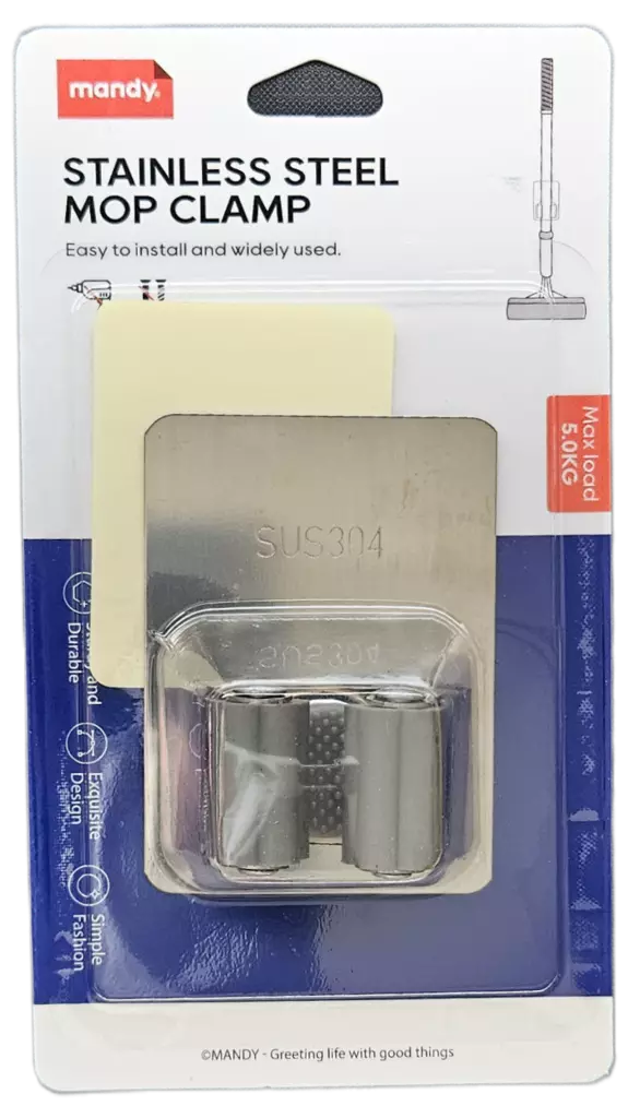 Seinäkiinnike varsille terästä - Koukut ja naulakot - 6438506002053 - 1