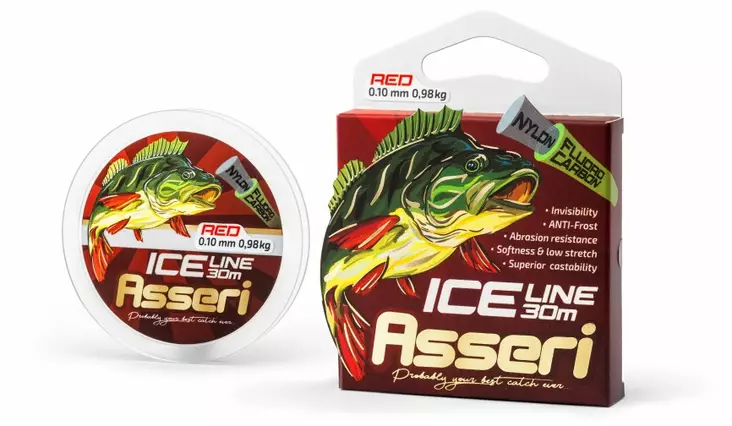 SIIMA ASSERI PUNAINEN 30M 0,16MM - Pilkkisiimat ja viehelukot - 4741555001703 - 1