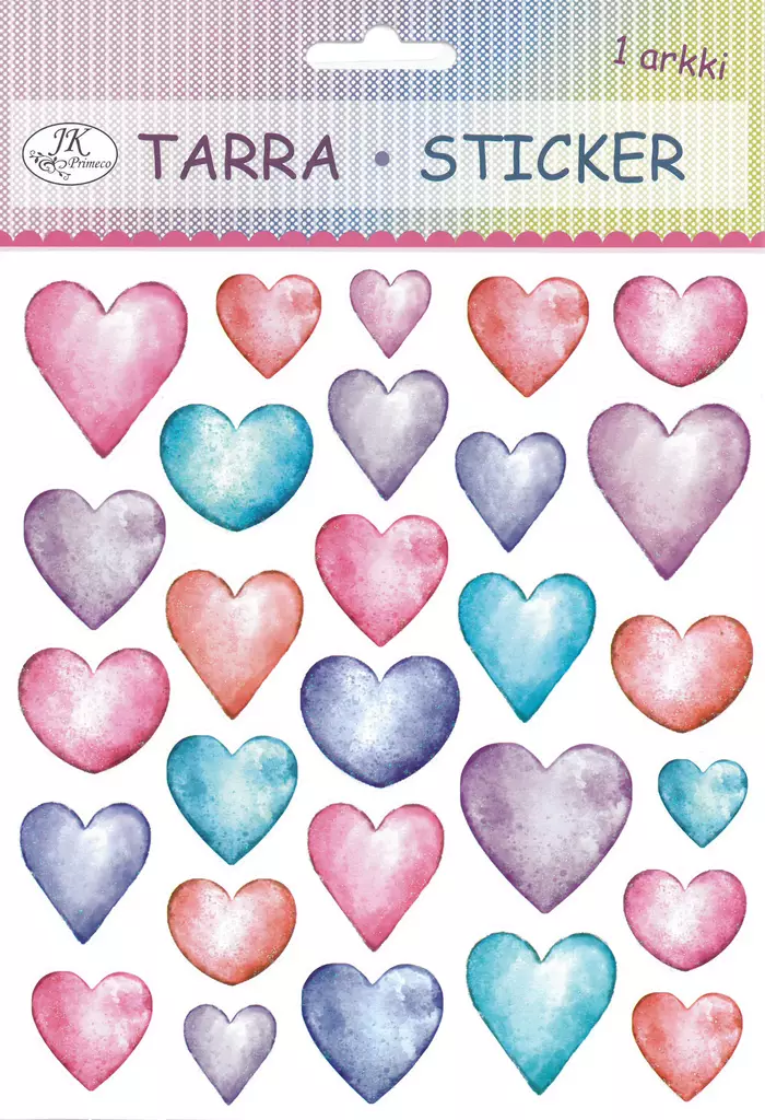 Tarra-arkki Sydämet värikäs - Tee-se-itse DIY - 6417715032303 - 1