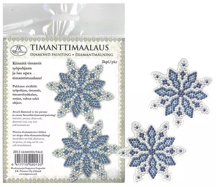 Timanttimaalaus Lumihiutale - Joulukorttiaskartelu - 6417715020133 - 1