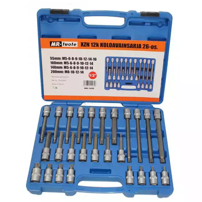 XZN Hylsysarja 12k 26-os. 1/2" - Työkalusarjat - 6430032155753 - 1