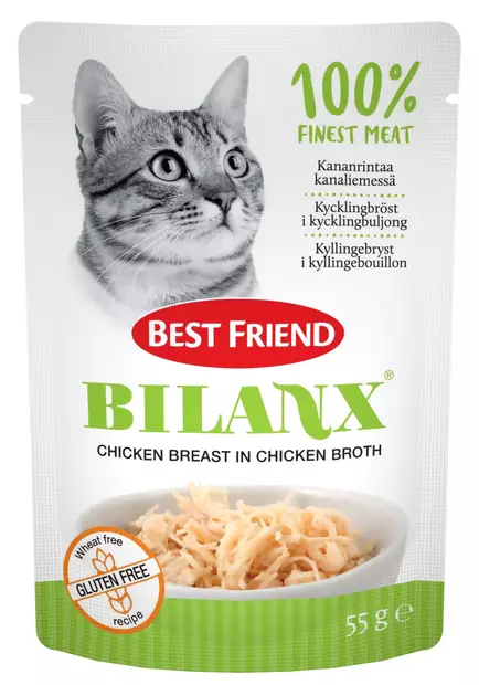Best Friend Bilanx kananrintaa kanaliemessä 55 g kissan märkäruoka - Kissan märkäruoka - 5700551211584 - 1
