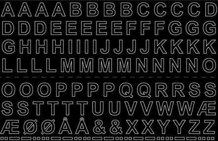 KIRJAIN ARKKI A-Ö MM MUSTA IP - Talonnumerot ja talokirjaimet - 7317900169304 - 1