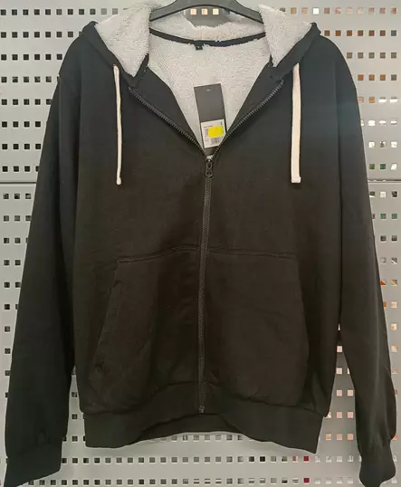 Miesten collegehupparitakki Teddy XL musta - Miesten collegepaidat ja fleecet - 6419285139864 - 2