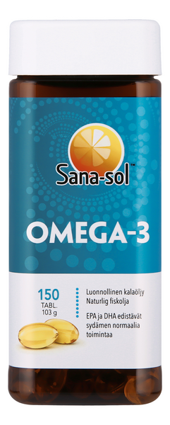 SANA-SOL OMEGA-3 150 TABS. - Ravintolisät - 5702071500414 - 1