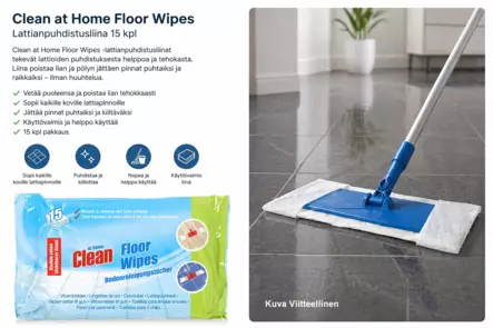 AT HOME LATTIANPUHDISTUSLIINAT 15 KPL - Yleispuhdistusaineet - 8721302868694 - 2