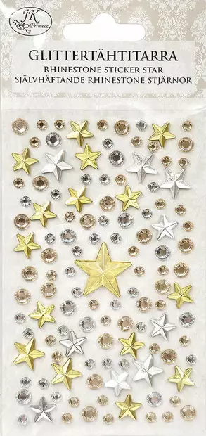 Glittertähtitarra kulta/hopea - Joulukorttiaskartelu - 6417715125104 - 1