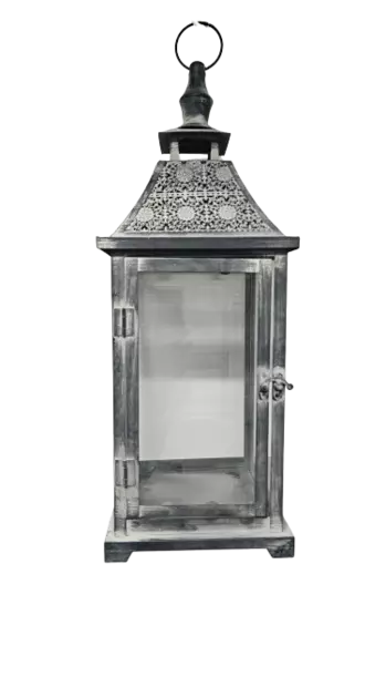 KYNTTILÄLYHTY METALLIA ANTIIKKI MUSTA - Kynttilälyhdyt - 6438159979054 - 1