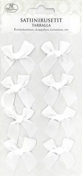 SATIINIRUSETTI 8 kpl valkoinen - Tee-se-itse DIY - 6417715036004 - 1