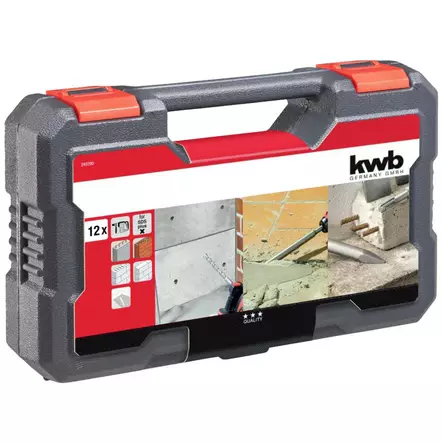 SDS TERÄ JA TALTTASETTI KWB 12-OS - Kiviporanterät - 4009312402904 - 2