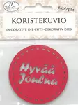 Koristekuvio Ympyrä punainen 5kpl - Tee-se-itse DIY - 6417715069194 - 1
