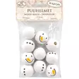 Puuhelmet 2,5cm Lumiukko 10kpl - Joulukorttiaskartelu - 6417715039654 - 1