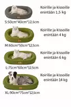 Lemmikkipeti soikea, reunoilla 50x40x12,5 cm – pehmeä ja tukeva lepoalusta - Koiran pedit ja korit - 6438506014124 - 4