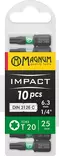 Magnum Impact T20 ruuvauskärki 25 mm 10 kpl - Ruuvauskärjet - 6418868197604 - 1