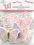 Perhoset pinkki 24kpl - Tee-se-itse DIY - 6417715029754 - 1