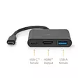 Nedis USB-C 3-in-1 -sovitin, HDMI 4K, USB-A ja USB-C - Tietokonekaapelit - 5412810415984 - 2