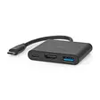 Nedis USB-C 3-in-1 -sovitin, HDMI 4K, USB-A ja USB-C - Tietokonekaapelit - 5412810415984 - 1