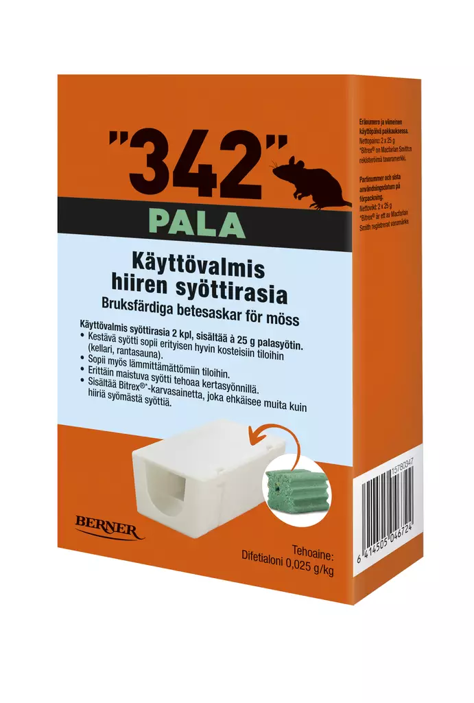 342 SYÖTTIRASIA 2KPL, 25G PALASYÖTTI - Sisätilojen torjunta-aineet - 6414505046724 - 1