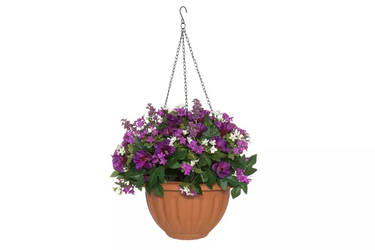 4Living Kesäkukkamix amppeli sininen - Tekokukat ja -kasvit - 6410416330204 - 1