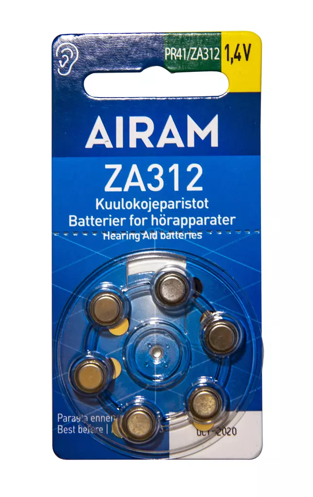 AIRAM ZA 312 1,4V 6BL - Kuulokojeen paristot - 6435200237514 - 1
