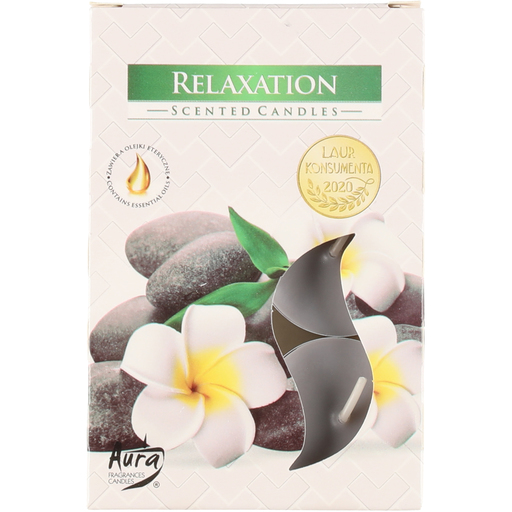 Aura Tuoksulämpökynttilä Relaxation 6kpl - Pöytäkynttilät ja tuoksukynttilät - 5906927037974 - 1