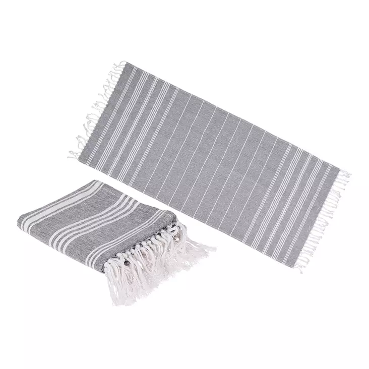 FOUTA PYYHE 80 X 170 cm VALKO-HARMAA - Käsi- ja kylpypyyhkeet - 4029811424504 - 1