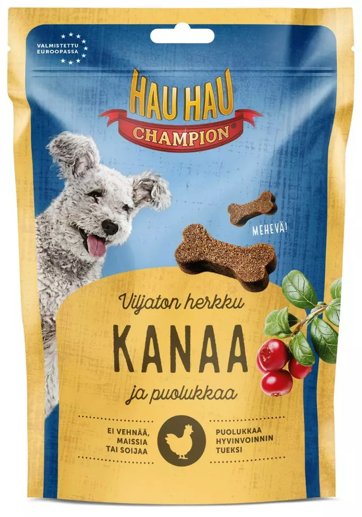 HHC Kanaa ja puolukkaa, viljaton, pehmeä 200g - Viljaton koiranruoka - 6430069583574 - 1