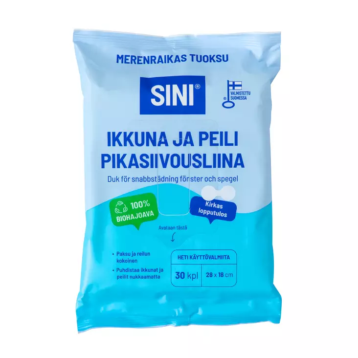 IKKUNA JA PEILI PIKASIIVOUSLIINA 30 KPL - Siivousliinat ja -sienet - 6423800037634 - 1