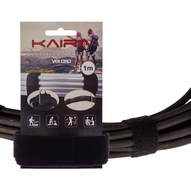 Kaira Velcro-tarra 1 m - Retkitarvikkeet ja retkityökalut - 6416684498004 - 1
