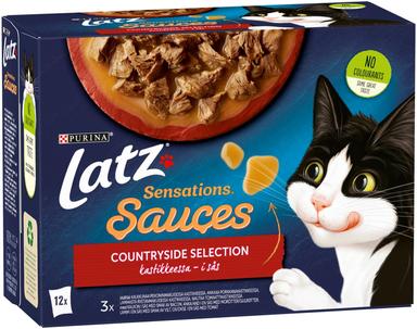LATZ SENSATIONS SAUCES HERKKULAJITELMA - Kissan märkäruoka - 7613039846964 - 1