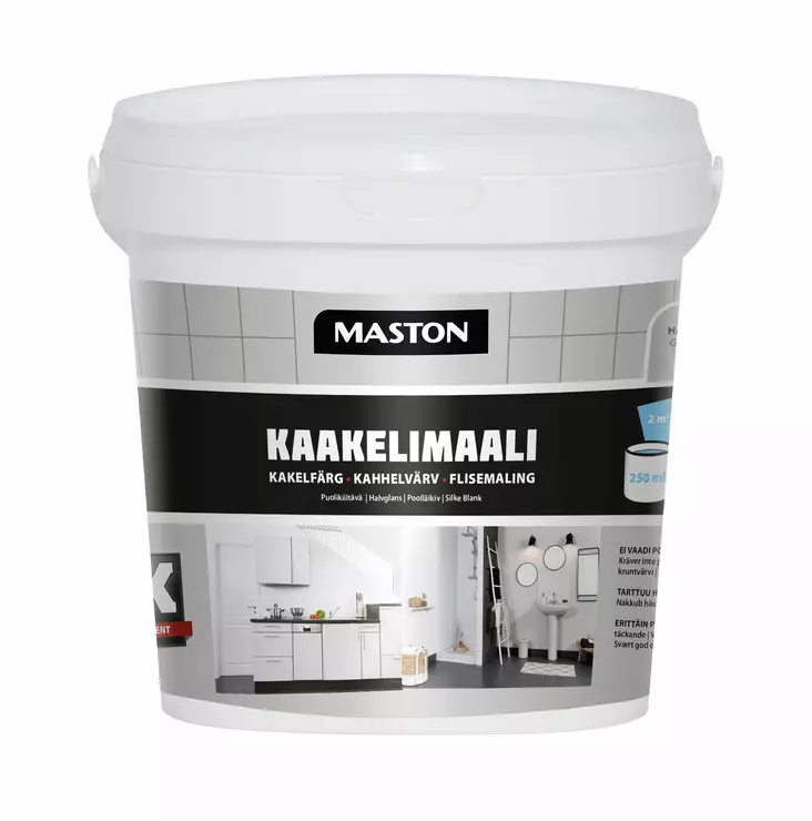 Maali 2K Kaakeli Harmaa 250ml - Sisämaalit - 6412490043704 - 1