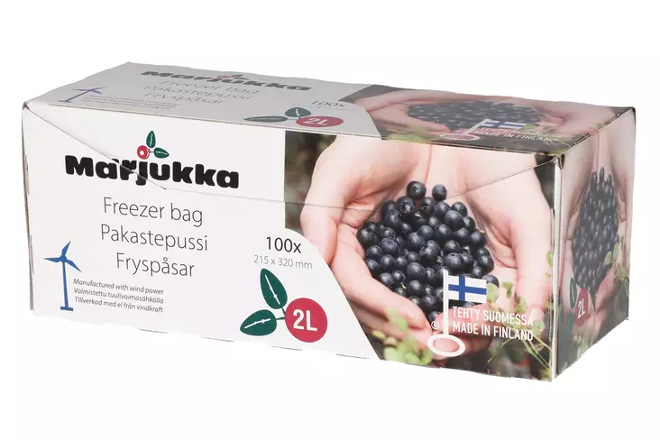 Marjukka Pakastepussi 2 L 100 kpl - Pakastuspussit ja kertakäyttörasiat - 6410413200784 - 1