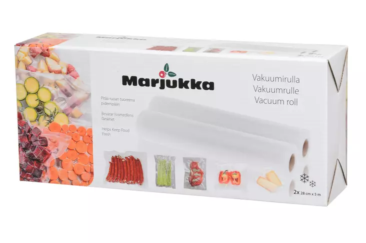 Marjukka Vakuumirulla 5 m x 28 cm 2 kpl - Vakuumikoneet ja vakuumipussit - 6410412534934 - 1