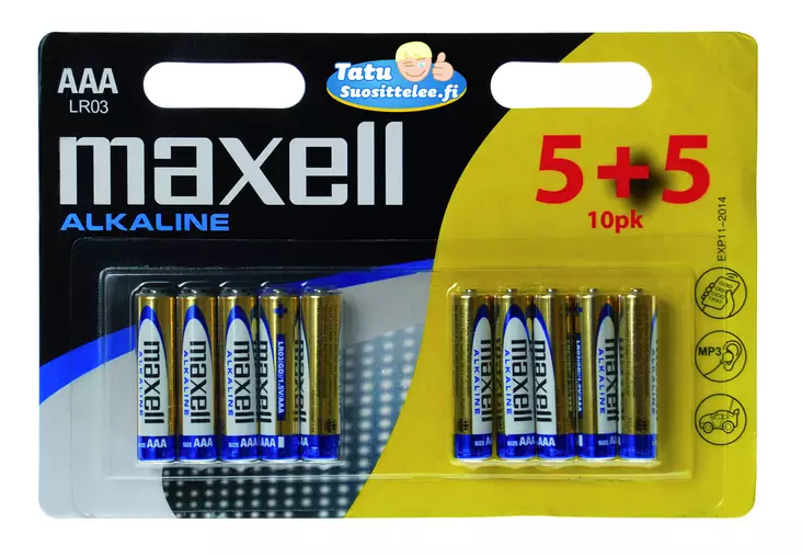 Maxell LR3 10PK (5+5) - Alkaliparistot - 4902580724924 - 1