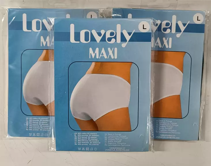 Naisten alushousut Maxi Lovely valkoinen M - Naisten alushousut - 6419285110764 - 1