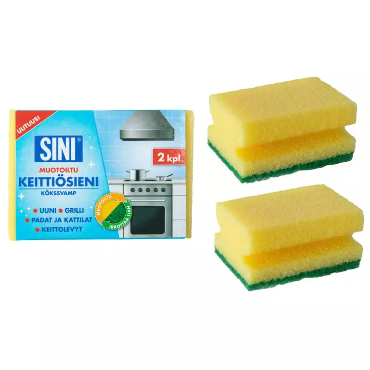 SINI KEITTIÖSIENI 2 KPL - Siivousliinat ja -sienet - 6423800035104 - 1