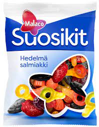 SUOSIKIT 230G HEDELMÄ-SALMIAKKI - Makeispussit, -patukat ja tikkarit - 6420256014844 - 1