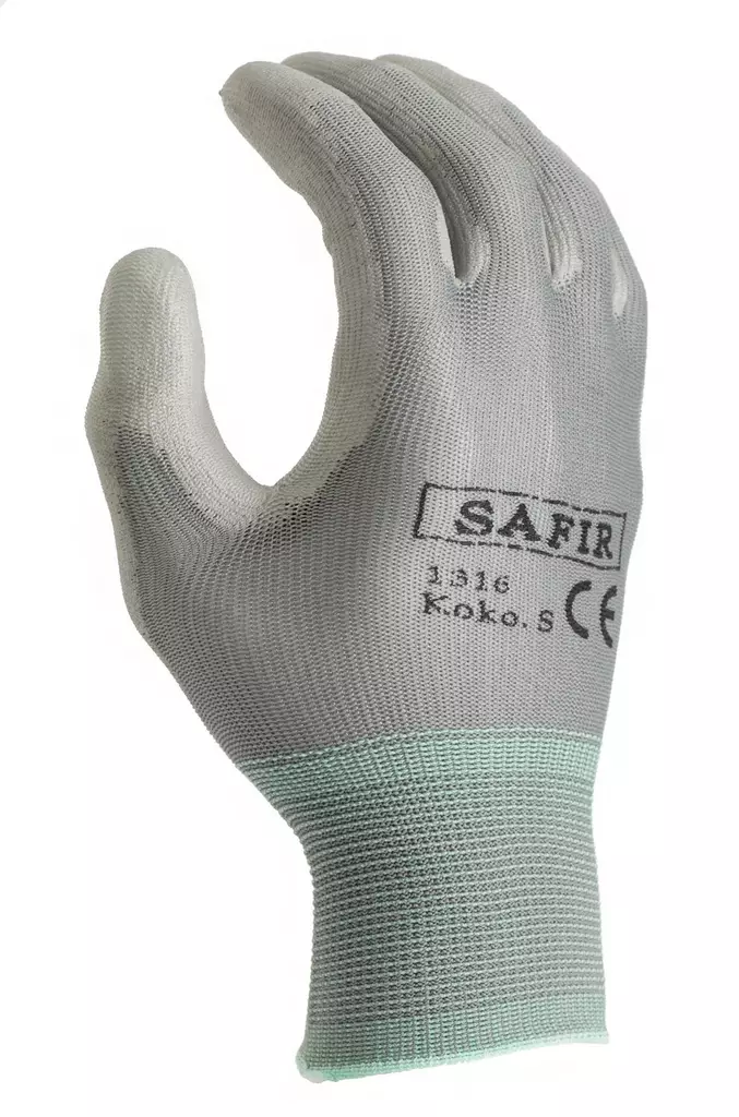 Safir nylonkäsine, harmaa - 1316 - Työhanskat - 6418326131614 - 1