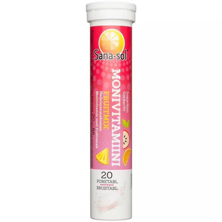 Sana-sol 20poretabl Monivitamiini Fruitmix hedelmä - Vitamiinit - 5702071381464 - 1