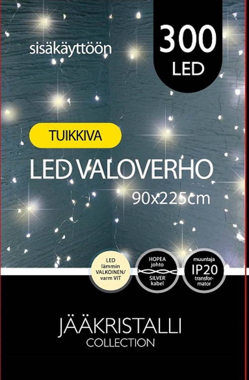 TUIKKIVA VALOVERHO 300 LED - Sisävalosarjat ja valonauhat - 6438159303354 - 1